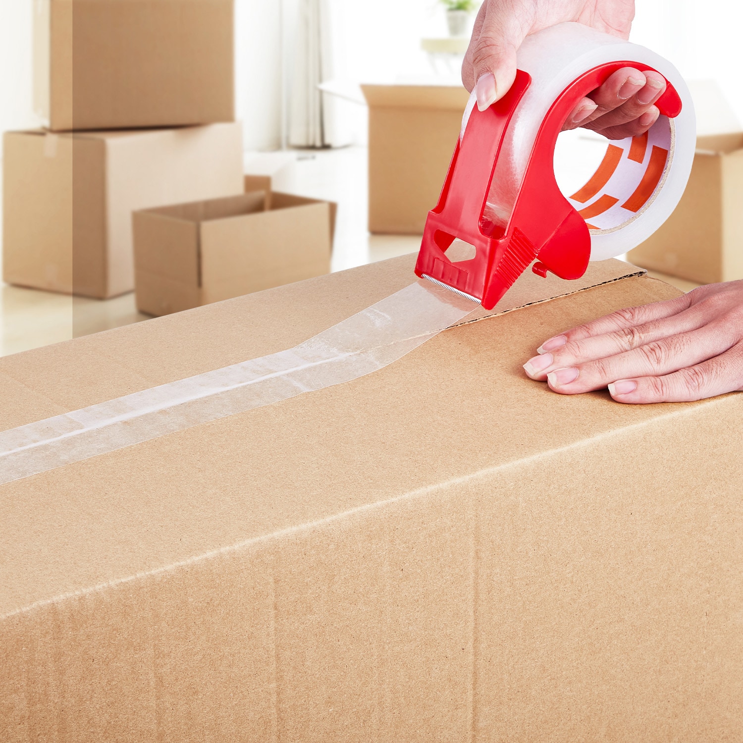 Clear Packing Tape With Heavy Duty Dispenser For Shipping_voghion.com
